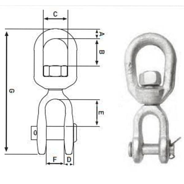 Swivel Eye X Shackle